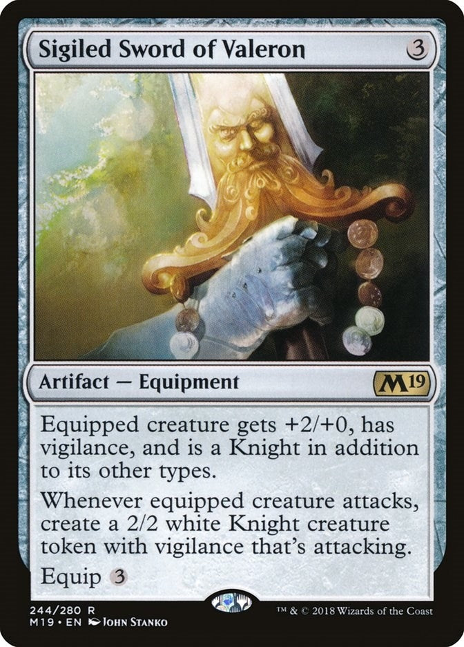 Image for Sigiled Sword of Valeron (Core Set 2019) (244) - Magic: The Gathering