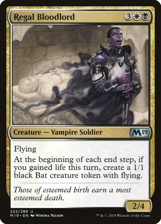 Image for Regal Bloodlord (Core Set 2019) (222) - Magic: The Gathering