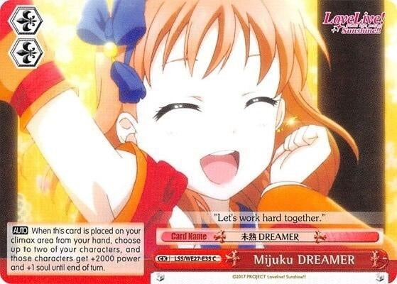 Image for Mijuku DREAMER (Red) (Love Live! Sunshine!! Extra Booster) (LSS/WE27-E35 C) - Weiss Schwarz