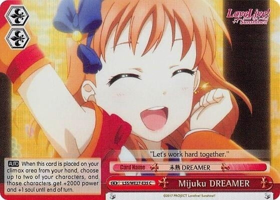 Image for Mijuku DREAMER (Red) (Parallel Foil) (Love Live! Sunshine!! Extra Booster) (LSS/WE27-E35 C) - Weiss Schwarz