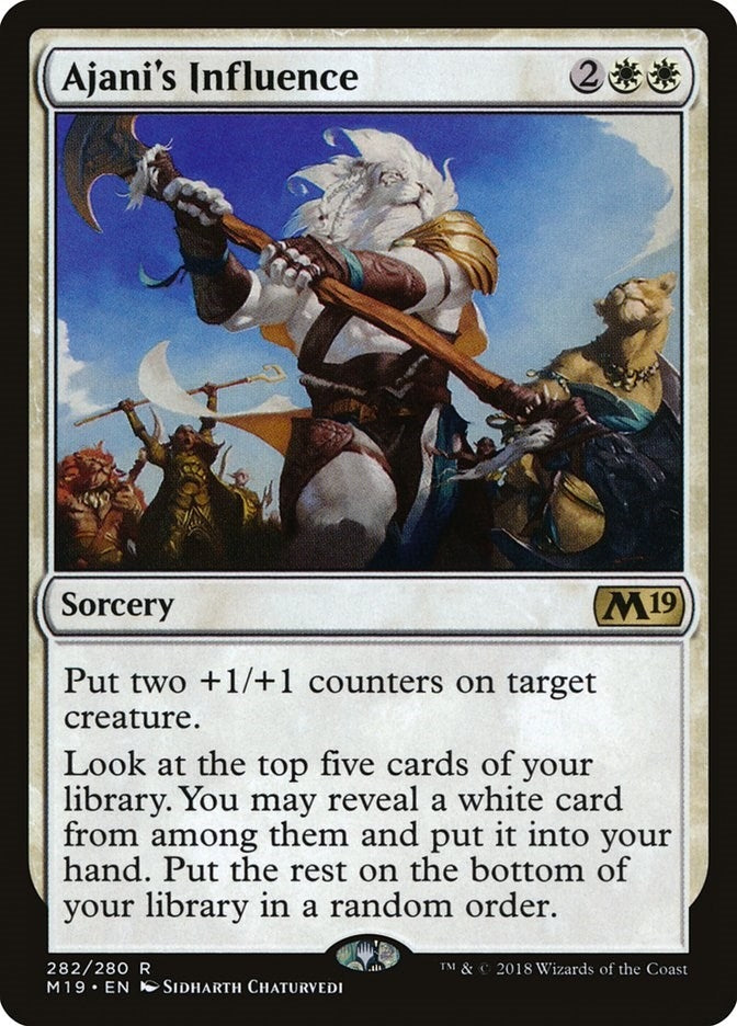 Image for Ajani's Influence (Core Set 2019) (282) - Magic: The Gathering