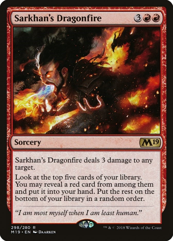 Image for Sarkhan's Dragonfire (Core Set 2019) (298) - Magic: The Gathering