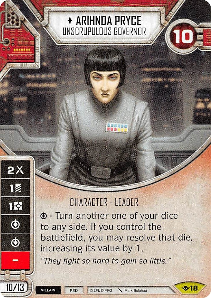 Image for Arihnda Pryce - Unscrupulous Governor (Way of the Force) (18) - Star Wars: Destiny
