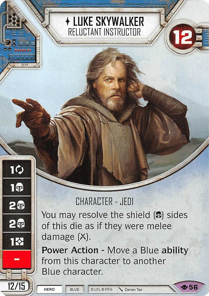 Image for Luke Skywalker - Reluctant Instructor (Card Only) (Way of the Force) (56) - Star Wars: Destiny