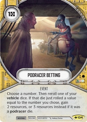 Image for Podracer Betting (Way of the Force) (134) - Star Wars: Destiny