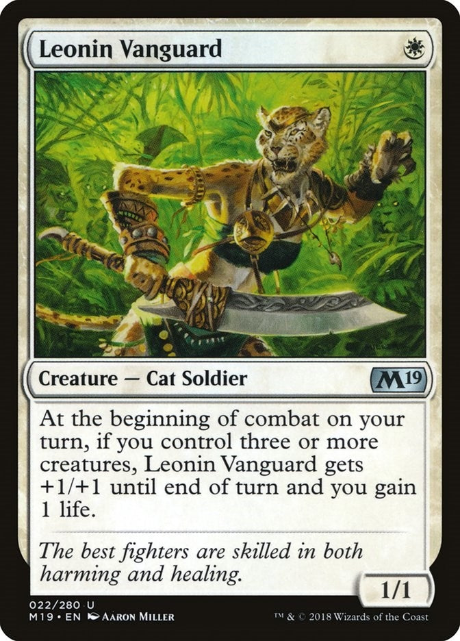 Image for Leonin Vanguard (Core Set 2019) (22) - Magic: The Gathering