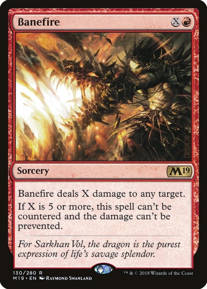 Image for Banefire (Core Set 2019) (130) - Magic: The Gathering