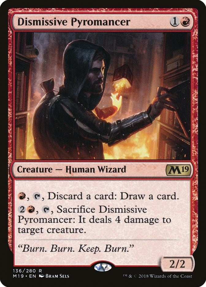 Image for Dismissive Pyromancer (Core Set 2019) (136) - Magic: The Gathering