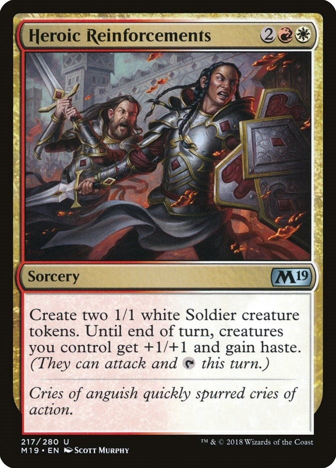 Image for Heroic Reinforcements (Core Set 2019) (217) - Magic: The Gathering