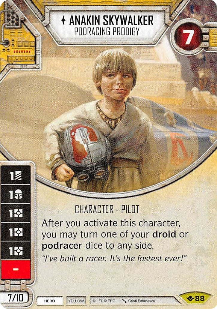 Image for Anakin Skywalker - Podracing Prodigy (Card Only) (Way of the Force) (88) - Star Wars: Destiny