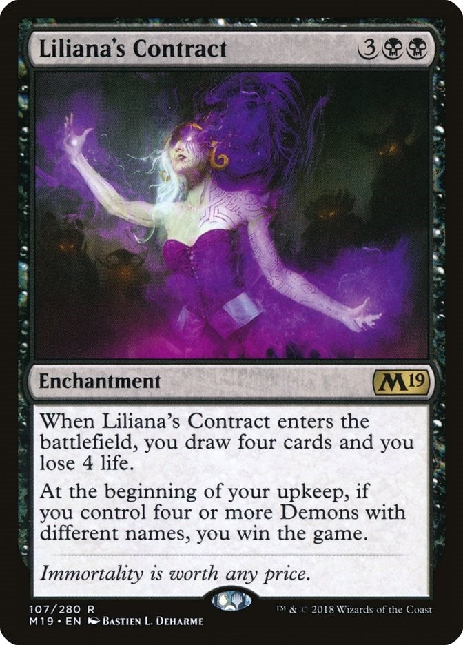 Image for Liliana's Contract (Core Set 2019) (107) - Magic: The Gathering