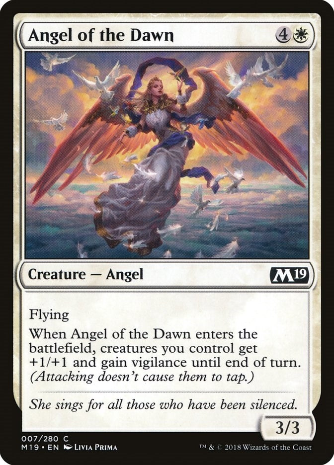 Image for Angel of the Dawn (Core Set 2019) (7) - Magic: The Gathering
