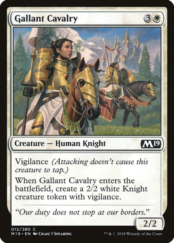 Image for Gallant Cavalry (Core Set 2019) (12) - Magic: The Gathering
