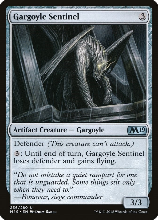 Image for Gargoyle Sentinel (Core Set 2019) (236) - Magic: The Gathering