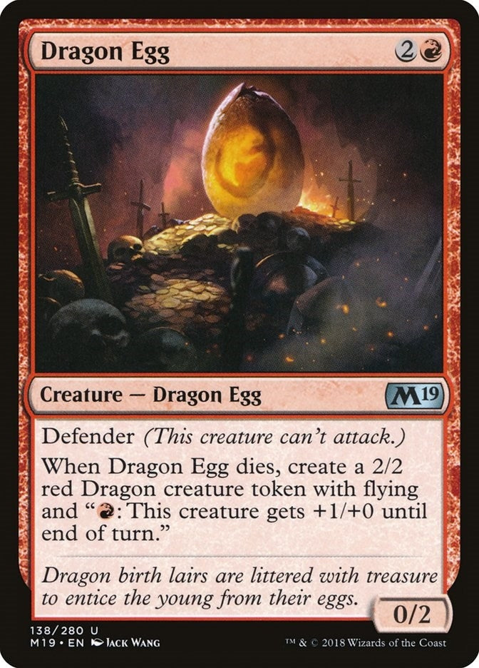 Image for Dragon Egg (Core Set 2019) (138) - Magic: The Gathering
