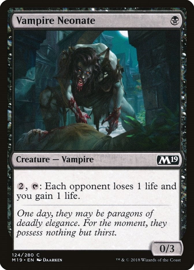 Image for Vampire Neonate (Core Set 2019) (124) - Magic: The Gathering