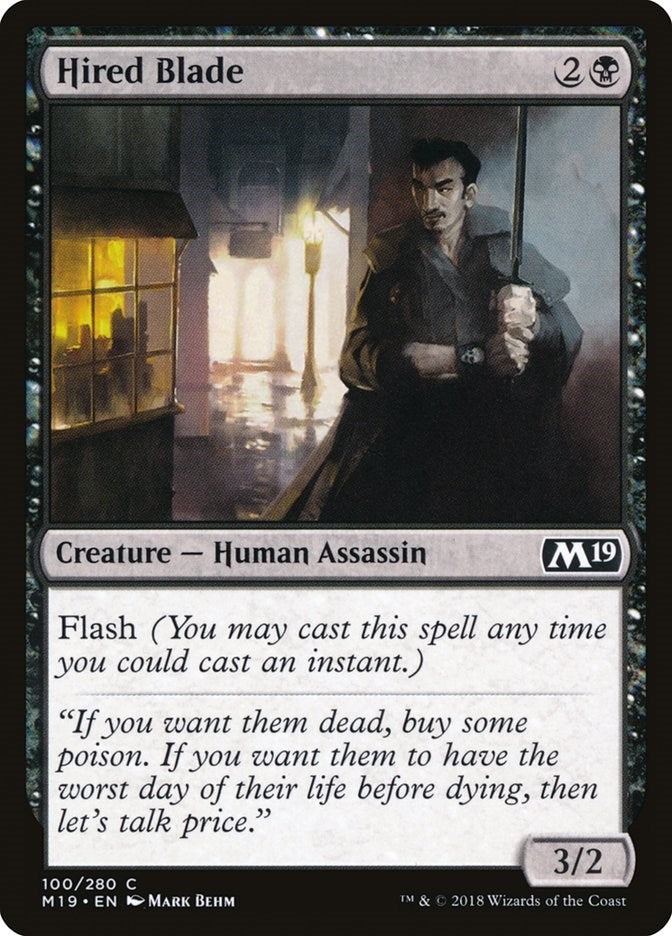 Image for Hired Blade (Core Set 2019) (100) - Magic: The Gathering