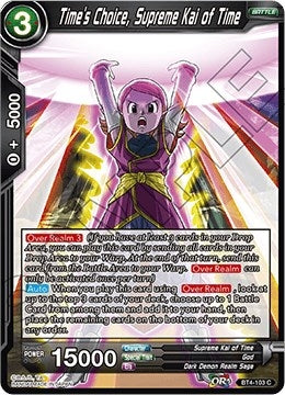 Image for Time's Choice, Supreme Kai of Time (Colossal Warfare) (BT4-103) - Dragon Ball Super: Masters