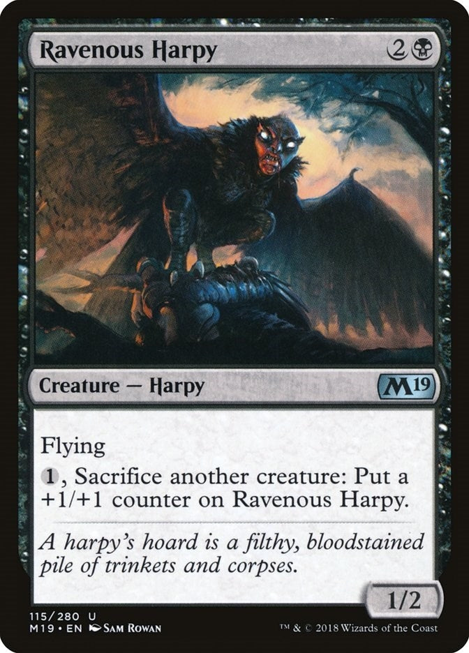 Image for Ravenous Harpy (Core Set 2019) (115) - Magic: The Gathering