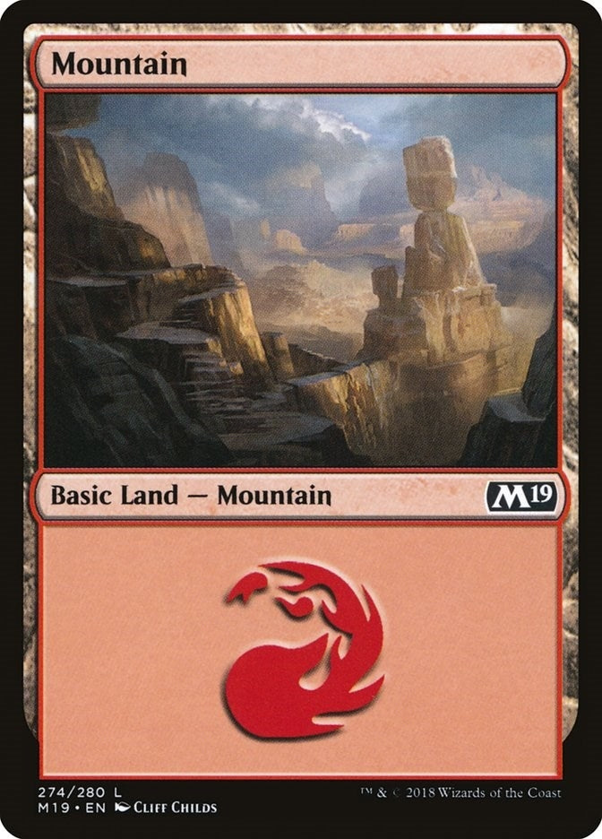 Image for Mountain (274) (Core Set 2019) (274) - Magic: The Gathering