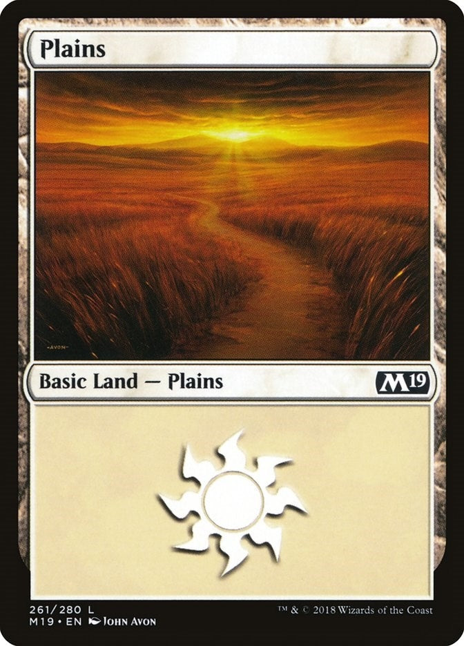 Image for Plains (261) (Core Set 2019) (261) - Magic: The Gathering