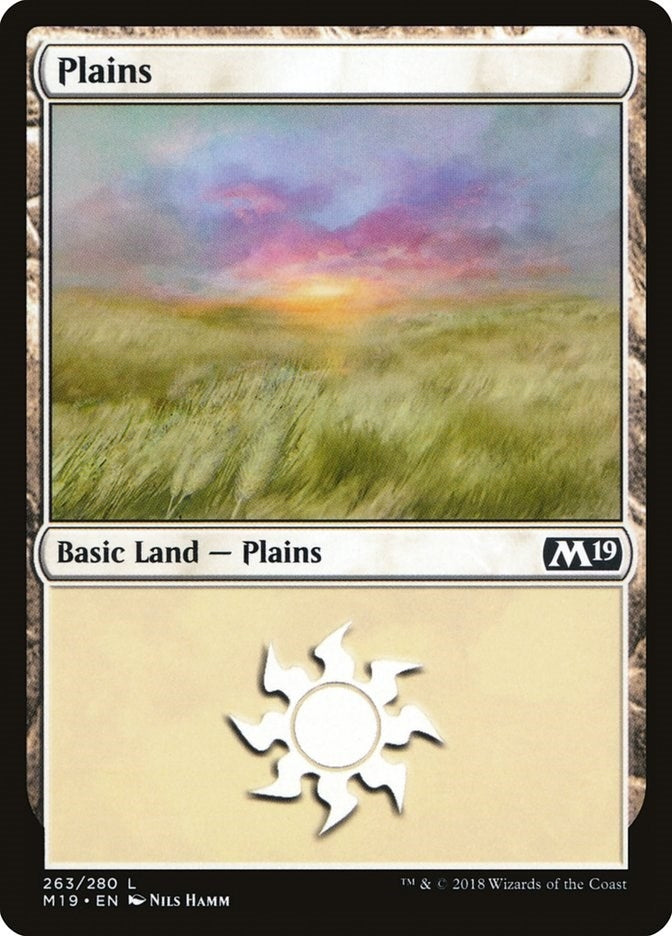 Image for Plains (263) (Core Set 2019) (263) - Magic: The Gathering