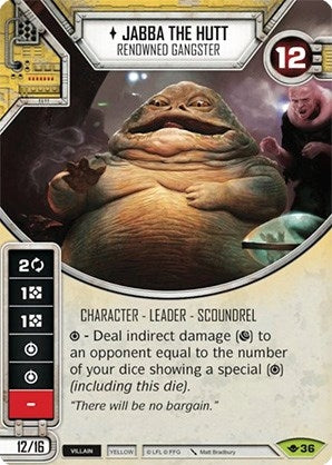 Image for Jabba the Hutt - Renowned Gangster (Card Only) (Way of the Force) (36) - Star Wars: Destiny