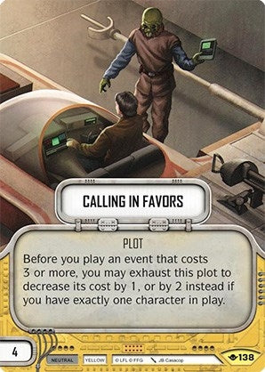 Image for Calling in Favors (Way of the Force) (138) - Star Wars: Destiny