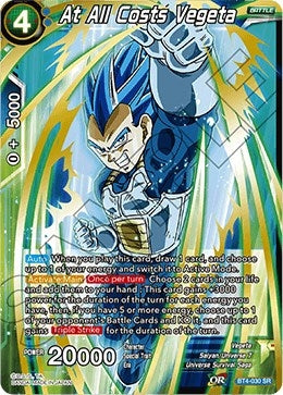 Image for At All Costs Vegeta (Colossal Warfare) (BT4-030) - Dragon Ball Super: Masters