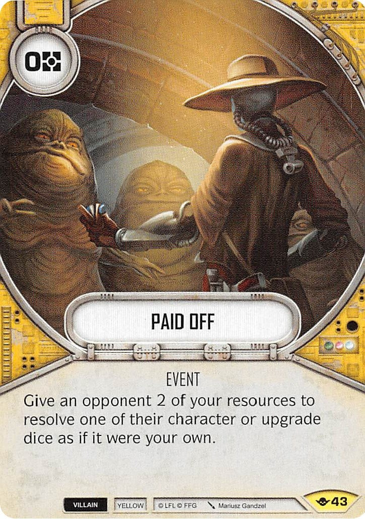 Image for Paid Off (Way of the Force) (43) - Star Wars: Destiny