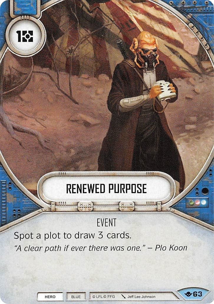 Image for Renewed Purpose (Way of the Force) (63) - Star Wars: Destiny