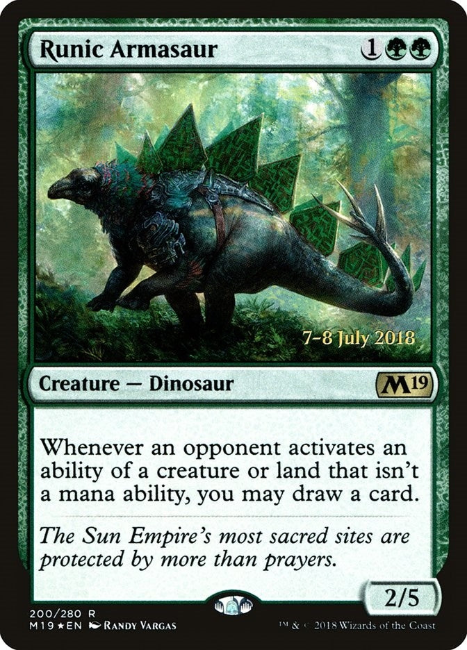 Image for Runic Armasaur (Prerelease Cards) (200) - Magic: The Gathering