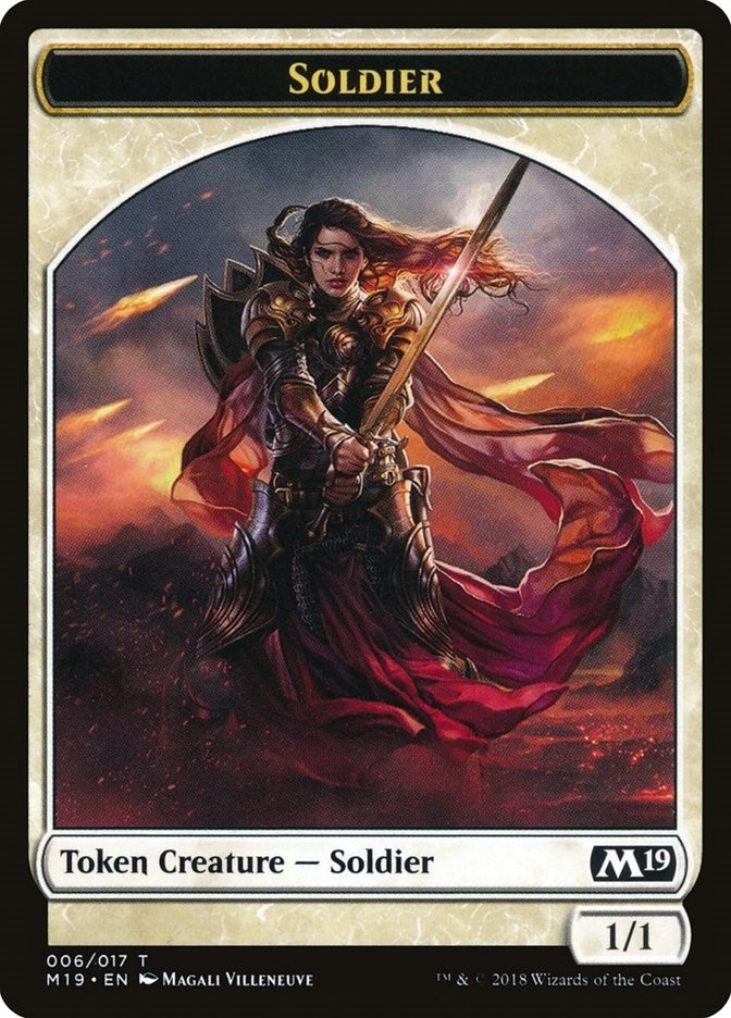 Image for Soldier Token (Core Set 2019) (6) - Magic: The Gathering