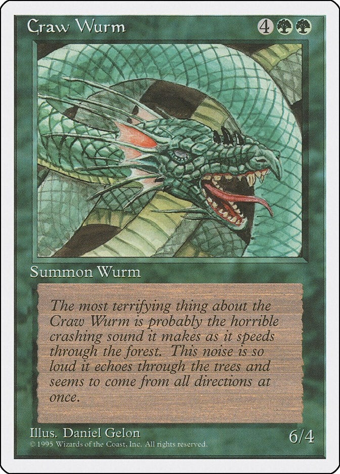 Image for Craw Wurm (Fourth Edition) - Magic: The Gathering
