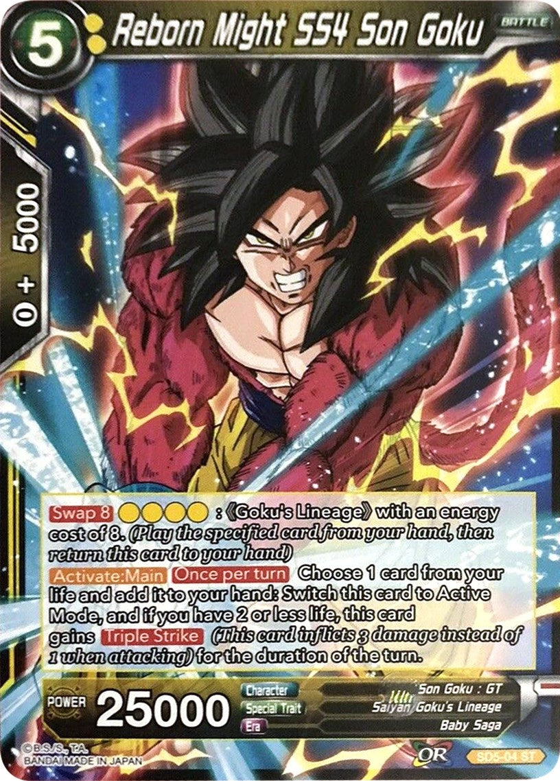 Image for Reborn Might SS4 Son Goku (Colossal Warfare) (SD5-04) - Dragon Ball Super: Masters
