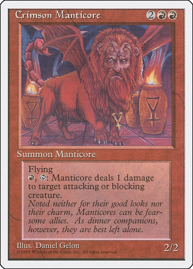 Image for Crimson Manticore (Fourth Edition) - Magic: The Gathering