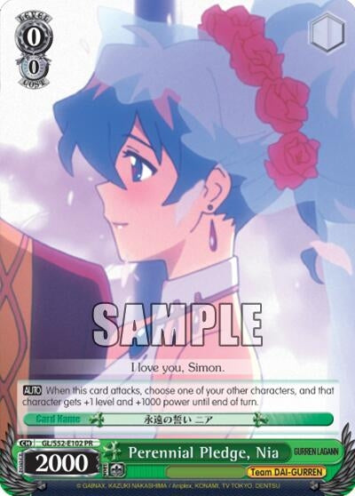 Image for Perennial Pledge, Nia (Gurren Lagann) (GL/S52-E102 PR) - Weiss Schwarz