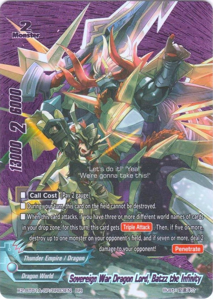 Image for Sovereign War Dragon Lord, Batzz the Infinity (BR) (Solar Strife) (X2-BT01A-SP/BR03EN) - Future Card BuddyFight