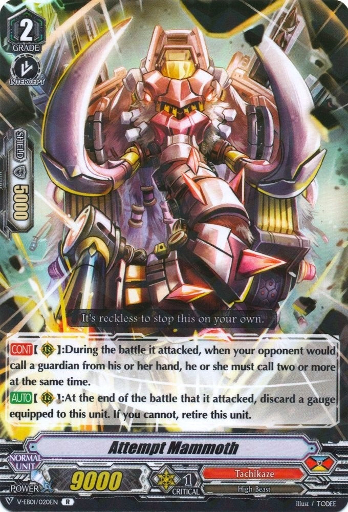 Image for Attempt Mammoth (V-EB01: The Destructive Roar) (V-EB01/020EN) - Cardfight Vanguard