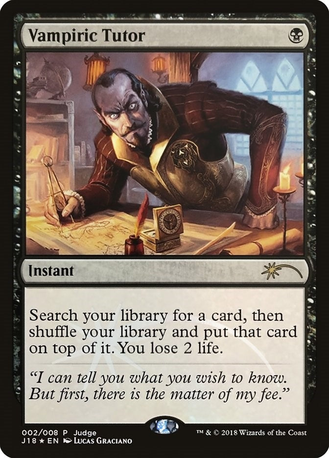 Image for Vampiric Tutor (J18) (Judge Promos) (2) - Magic: The Gathering