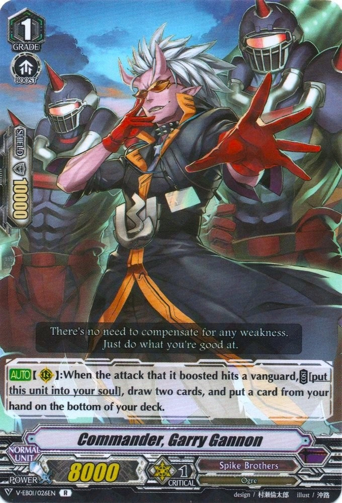 Image for Commander, Garry Gannon (V-EB01: The Destructive Roar) (V-EB01/026EN) - Cardfight Vanguard