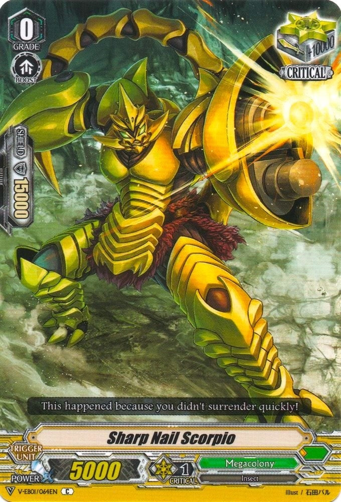 Image for Sharp Nail Scorpio (V-EB01: The Destructive Roar) (V-EB01/064EN) - Cardfight Vanguard