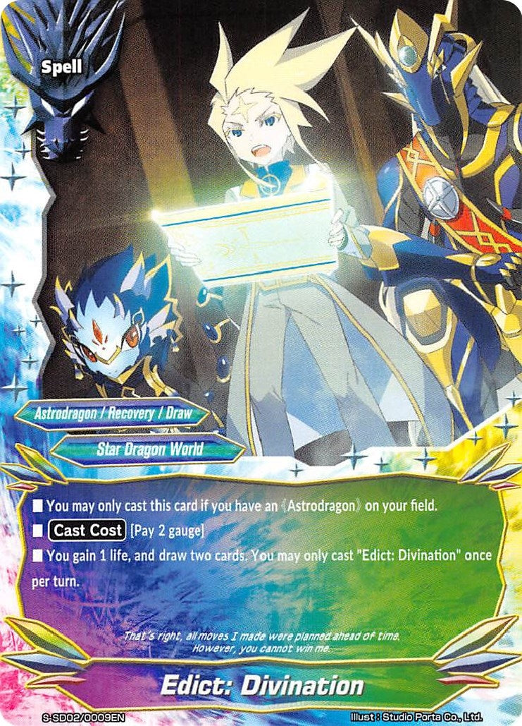 Image for Edict: Divination (S-SD02: Triangulum Galaxy) (S-SD02/0009EN) - Future Card BuddyFight