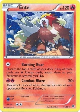 Image for Entei - 14/98 (Cosmos Holo) (Blister Exclusives) (014/098) - Pokemon