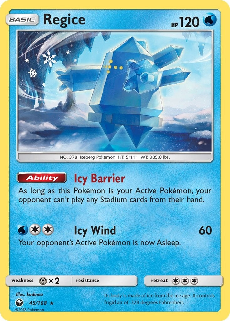 Image for Regice (SM - Celestial Storm) (45/168) - Pokemon
