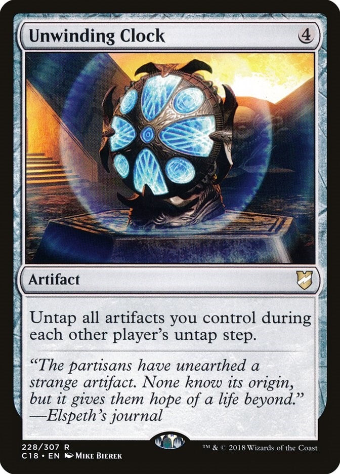 Image for Unwinding Clock (Commander 2018) (228) - Magic: The Gathering