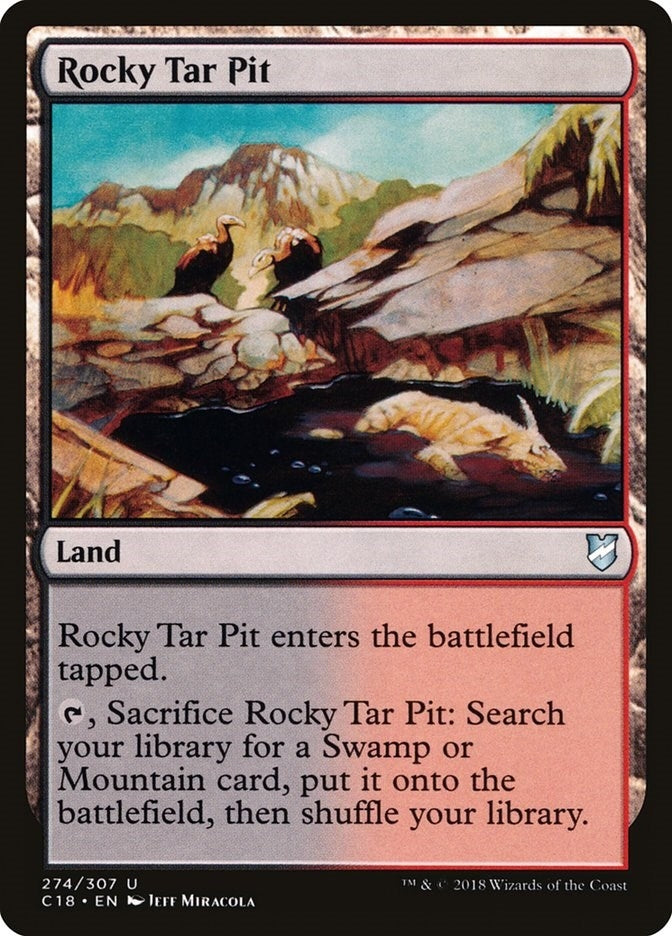 Image for Rocky Tar Pit (Commander 2018) (274) - Magic: The Gathering