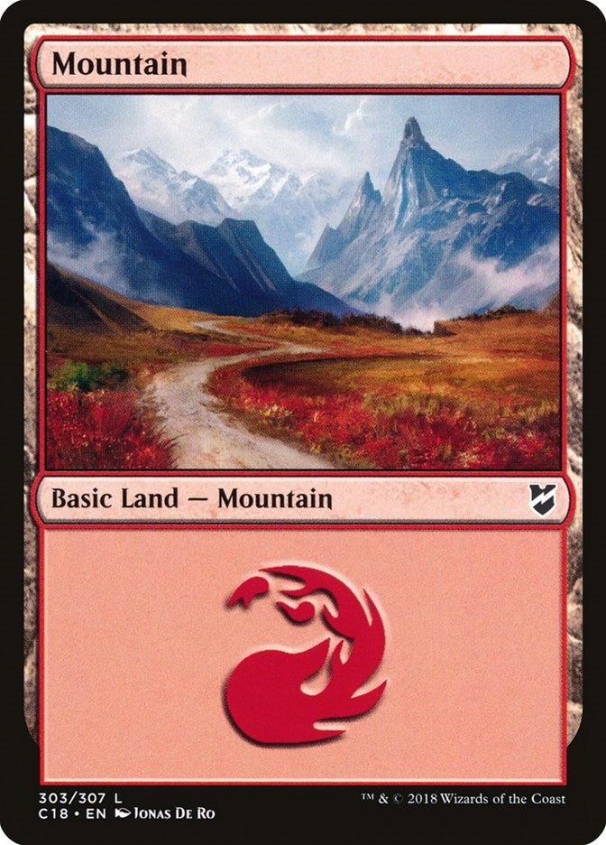 Image for Mountain (303) (Commander 2018) (303) - Magic: The Gathering