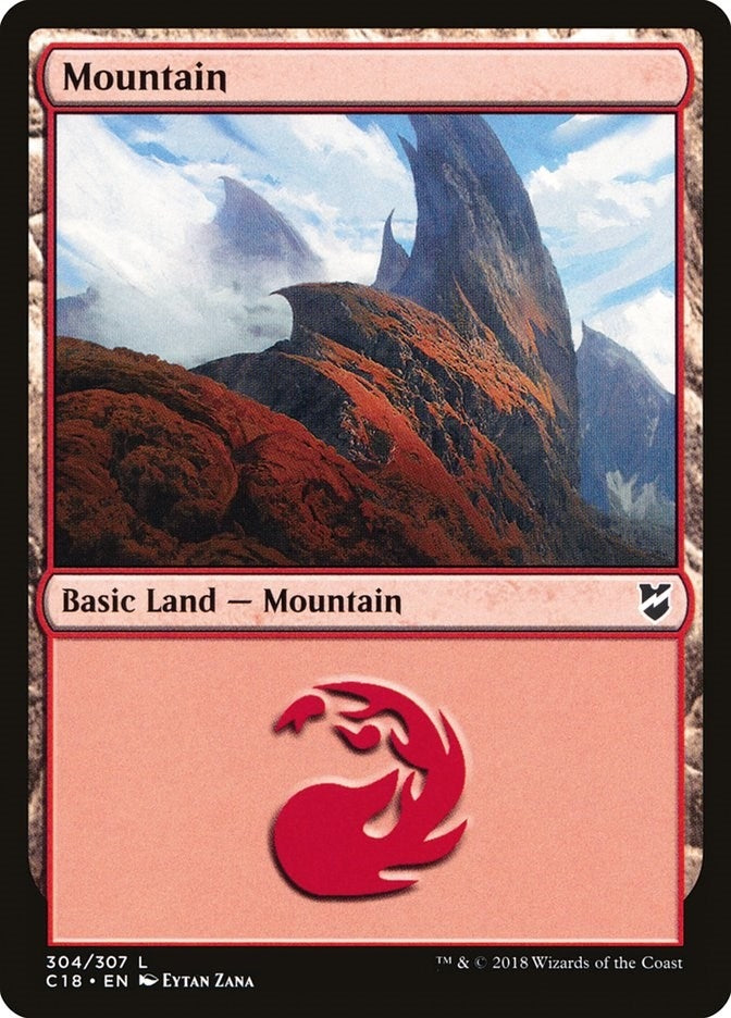 Image for Mountain (304) (Commander 2018) (304) - Magic: The Gathering