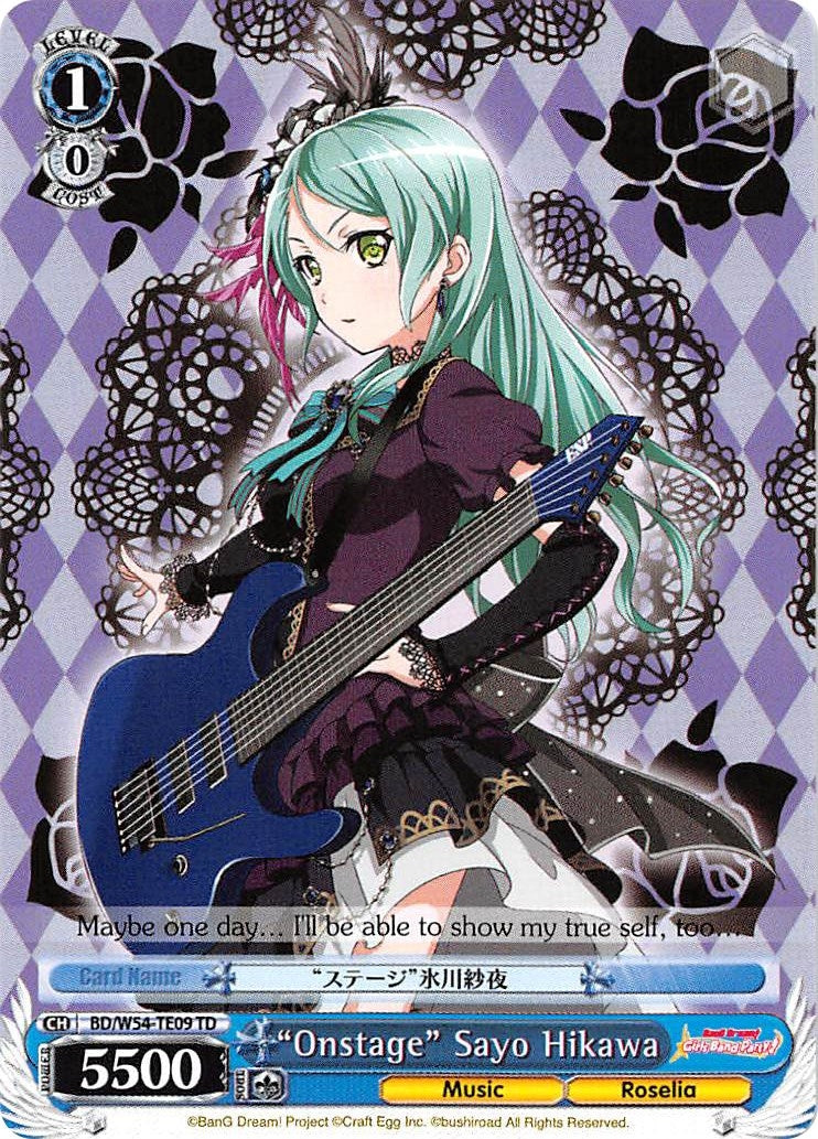 Image for "Onstage" Sayo Hikawa (BanG Dream! Girls Band Party!) (BD/W54-TE09 TD) - Weiss Schwarz